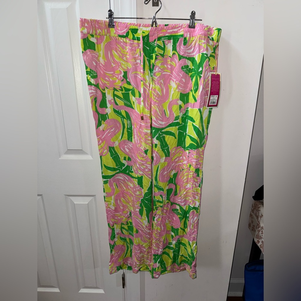 Lilly Pulitzer for Target Pink and Green Wide Leg Pants